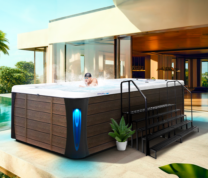 Calspas hot tub being used in a family setting - Metairie